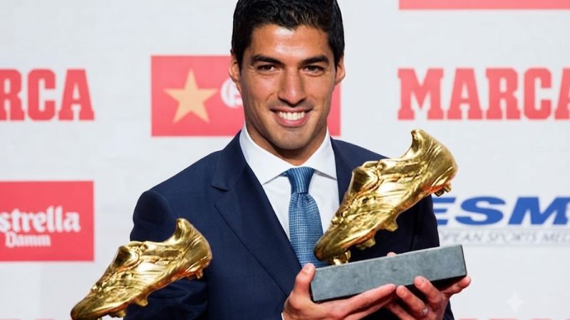 Cầu thủ Luis Suarez với 2 lần giành giải chiếc giày vàng Châu Âu