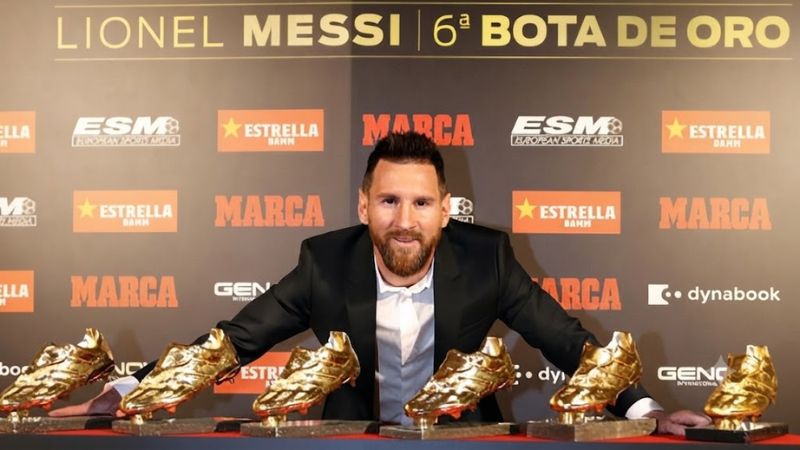 Cầu thủ giành giải chiếc giày vàng Châu Âu các năm nhiều lần nhất - Messi